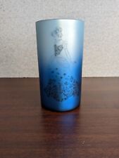 Disney Parks Cinderella Midnight Is Just The Beginning Candle Holder Glass Blue  picture