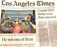 VIN SCULLY PASSES FANS MOURN Los Angeles Times Newspaper LA DODGERS Aug. 4, 2022 picture