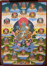 Tibetan Buddhism 21 Goddess Green Tara 84 cm Hand Painting Thangka Nepal free picture