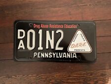 Pennsylvania DARE License Plate Drug Abuse Resistance Education PA Penna picture
