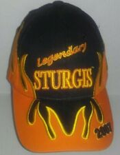 *RARE* 2007 SMC Legendary STURGIS Black/Orange Embroidered Hat, Stretch Back picture