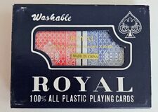 Vintage Royal Deck 100% All Plastic Playing Cards in black Case Sealed 2 Decks picture