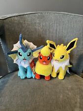 Set of three Evolution Pokemon Plush: Vaporeon, Flareon, Jolteon picture