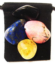 MULTIPLE SCLEROSIS Tumbled Crystal Healing Set = 4 Stones + Pouch + Card picture