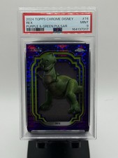 2024 Topps Chrome Disney Rex Purple & Green Pulsar Refractor /150 PSA 9 🔥📈 picture