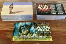 1999 TOPPS STAR WARS EPISODE 1 SERIES 1 & 2 WIDEVISION TRADING 160 CARD SETS picture
