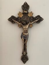 Veronese design,wall Crucifix , Hanging Crucifix , made of Cold Cast Bronze Coa picture