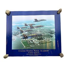 VTG United States Naval Academy Blue Angels Poster Annapolis 24x20 picture