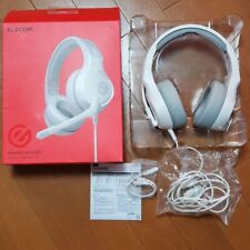 Elecom Gaming Wired Headset HS-G01WH WHITE From Japan Used picture