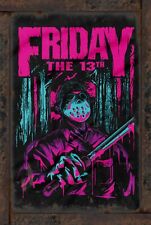 Jason Voorhees Friday the 13th Rustic Vintage Sign Style Poster picture