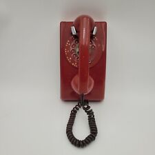 Vintage c1960s Stromberg-Carlson Wall Mount Rotary Phone Red Untested picture