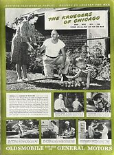 Vtg Print Ad 1944 Oldsmobile General Motors WW2 Retro Car Auto Garage Garden Art picture
