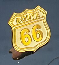 Route 66 two tone (gold look on silver look) Lapel Hat Pin picture