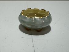 Vintage D & C France Mini Trinket Bowl Dish iridescent Gold picture