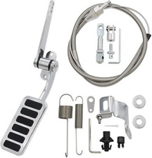 Universal Polished Aluminum Accelerator Pedal & Mr Gasket Cable Kit  picture