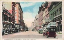 Knoxville Tennessee Gay Street & Union Old Cars Signs c1920s Vintage TN Postcard picture