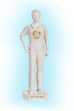 Statue of Blessed Carlo Acutis CM 30 (11.81'') Resin White With Detail Gold picture