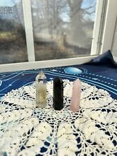 Black Obsidian Rose Quartz Citrine 2 Inch Tower New Polished Crystal Lot Of 3 picture