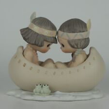 Enesco Precious Moments Figure 520772 Many Moons In The Same Canoe, Blessum You  picture