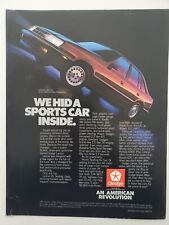 Chrysler Corp Dodge Lancer ES Car Red  5/50 Protection  1986 Vintage Print Ad picture
