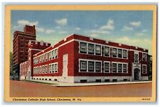 1951 Charleston Catholic High School Building Charleston West Virginia Postcard picture
