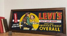 LEVI'S 90's Vintage Style Store Cowboy Promo Banner Display Sign picture