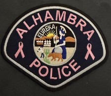 California Pink (Cancer Awareness) Patch. Alhambra Police. picture