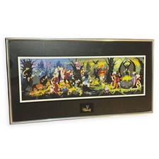 Framed Disney Park VILLAINS Print Vintage Character Chernabog Scar Maleficent picture