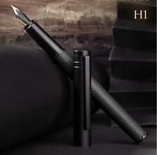Hongdian H1 Aluminum Black Fountain Pen, Noble Two-tone EF/ F Nib Writing Pen picture