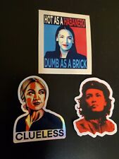 Alexandria Ocasio Cortez A.O.C. AOC Funny Political Stickers Lot 3 Yay socialism picture