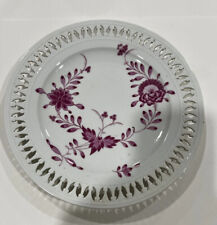Meissen Pink and White Porcelain Plate (Indian?) Marcolini Mark picture