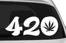 420 with Leaf Vinyl Decal Sticker, Marijuana, Cannabis, Pot, Smoking, Blunt Weed picture