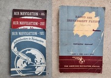1943-1950 Air Navigation & Radio Flying Manual Lot 4 Signed Ens AJ Howser picture