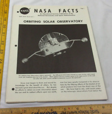 Orbiting Solar Observatory OSO 1 NASA Facts V3 no. 7 ORIGINAL 1966 8pg foldout picture