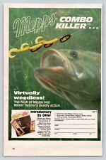 1984 Vintage Mepps Combo Killer Virtually Weedless Small Print Ad picture