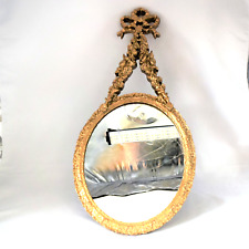 VTC Victorian Inspired Gilt Look Large Decorative Handheld Mirror picture