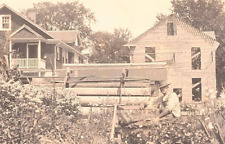 6G Photograph Man Farmer Building House Lumber Farm Homestead 1920-30's  picture