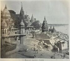 1910 India Ganges River Benares Ganga Mahal Ghat Panjamis Manikarnika Ghat picture