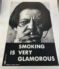 Reissue Anti Smoking Ad Poster VERY GLAMOROUS American Cancer Society 11x17 DS00 picture