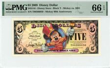 2008 $5 Disney Dollar Mickey ca. 1955 80th Anniv. PMG 66 EPQ (DIS144) picture