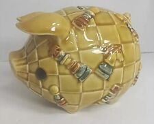 Vintage Ceramic Coin Piggy Bank Chess Game Theme  picture