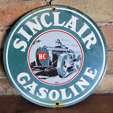 OLD DATED 1939 SINCLAIR GASOLINE PORCELAIN GAS STATION PUMP MOTOR OIL SIGN 10
