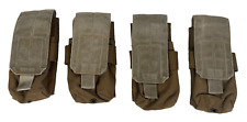Lot of 4 ea. USMC Marine Corps Fire Force Single Double Mag Pouch Coyote Brown picture