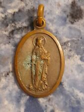 Vintage Catholic St Dymphna Patron of Mental Health Medal Italy 🇮🇹  picture