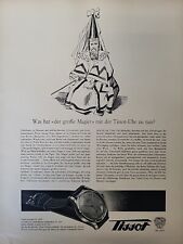 Tissot Automatic Watch Print Ad 1947 Du Swiss Luxury Precision German Magician picture