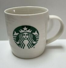 Starbucks 12oz White Frosted Swirl Mug Bone China 2020  Mermaid emblem picture