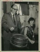 1965 Press Photo Mr & Mrs. J. Richard Williams perform with drum and piano picture