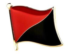 Anarchy Flag Badge Black Red Anarchist Metal Pin Lapel Never Surrender picture