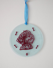 Dog Head Window Wall Disc Decoration Ornament    4in Paws In Profile picture