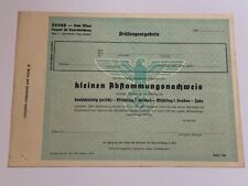 Certificate that was given to Germans to prove they aren't jewish Holocaust WWII picture